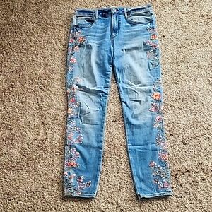Driftwood embroidered jeans